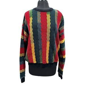 Vintage Tundra Canada Coogi Style 3D Knit Sweater Multicolor Cosby 90s Large